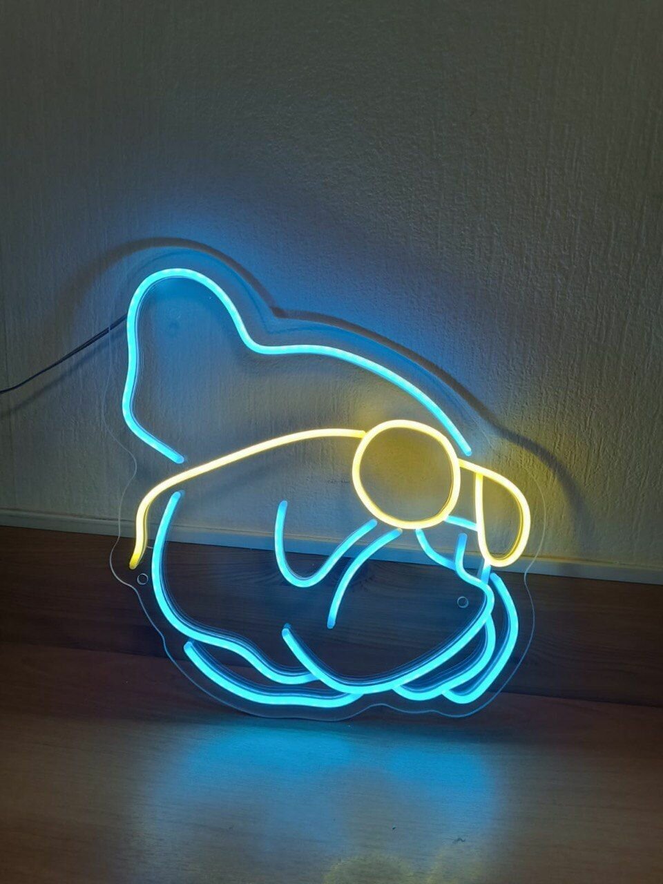 Светильник неоновый Собака / Размеры: 400х390 мм