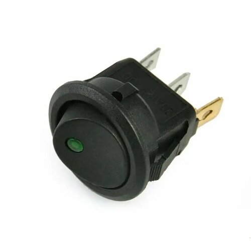 Круглый светодиодный переключатель 20A 12V 220V Зелёный 12 В 55₽