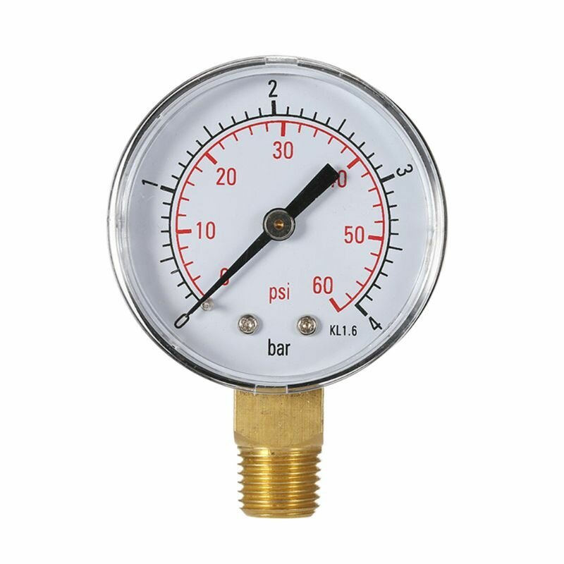 Гидравлический манометр воздушного компрессора 0-4бар/0-60psi