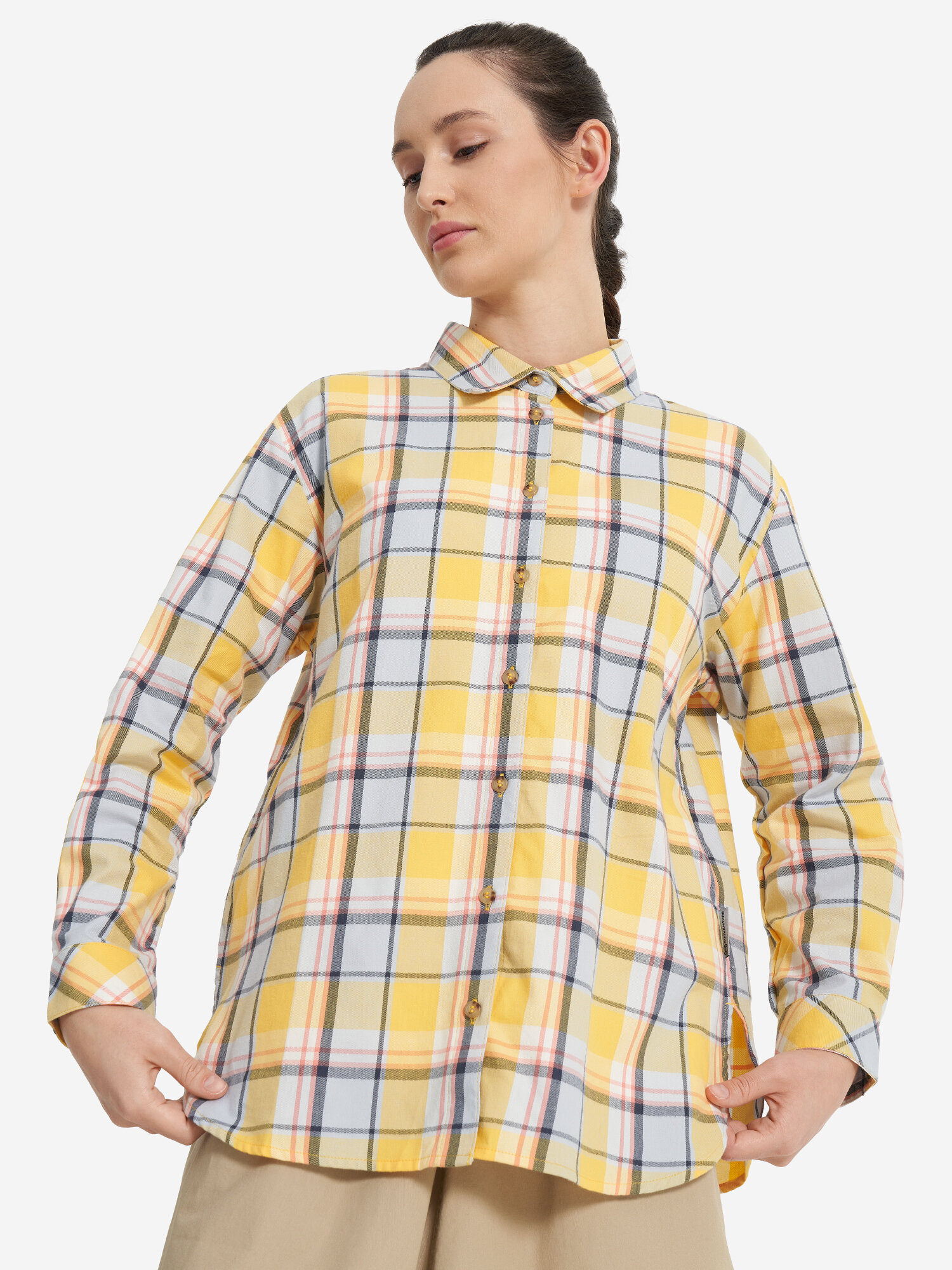 Рубашка OUTVENTURE Travel Women's Long Sleeve Shirt, размер 54/56, желтый