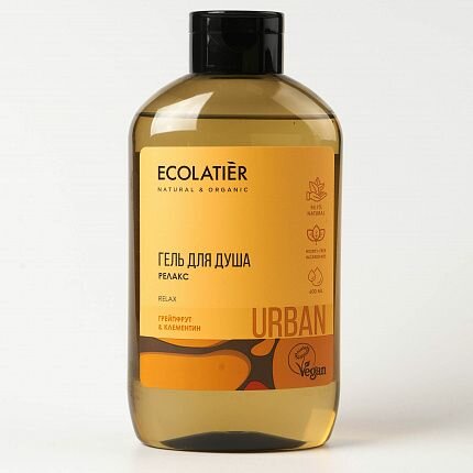 ECOLATIER ECL Гель для душа Релакс грейпфрут & клементин, 600 мл — фото 1