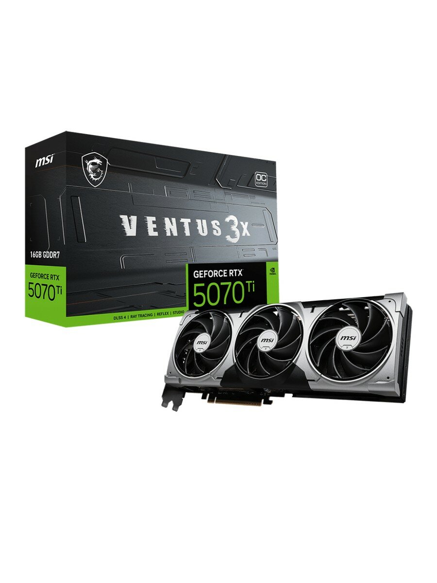 Купить видеокарту MSI NVIDIA GeForce RTX 5070 Ti 16G Ventus 3X OC GDDR7 ...