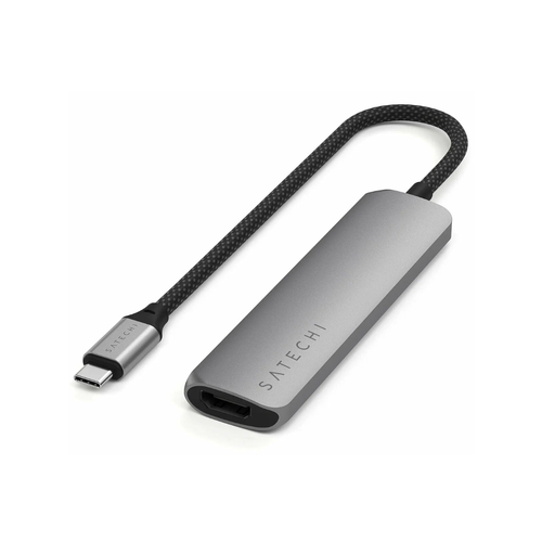 Док-станция Satechi ST-P4SM 4 в 1 USB-C Slim HDMI серая 5955₽