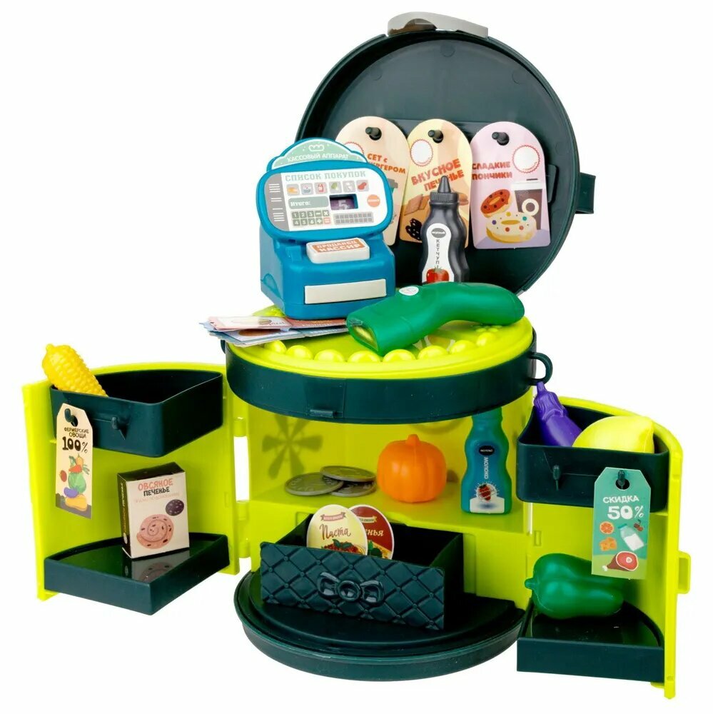 Игровой набор в сумке 1TOY Модный стиль Продавец кассир 33 предмета Т24116