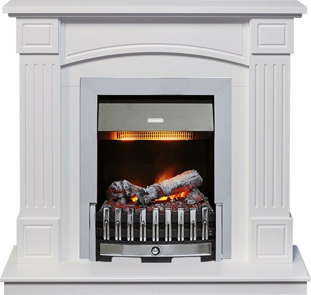 Каминокомплект Dimplex Boston - Белый (Высота 925см) с очагом Danville Chrome FB2