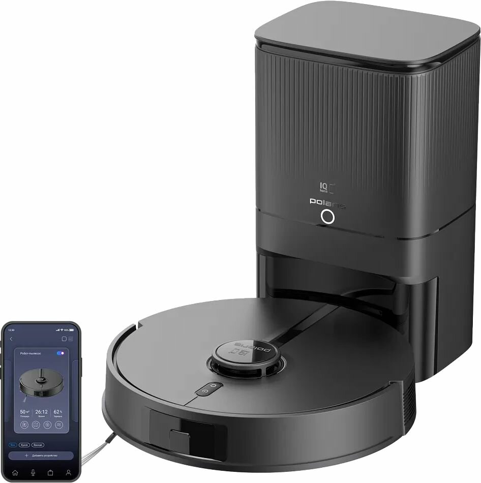 Робот-пылесос Polaris PVCRDC 5006 Wi-Fi IQ Home, черный