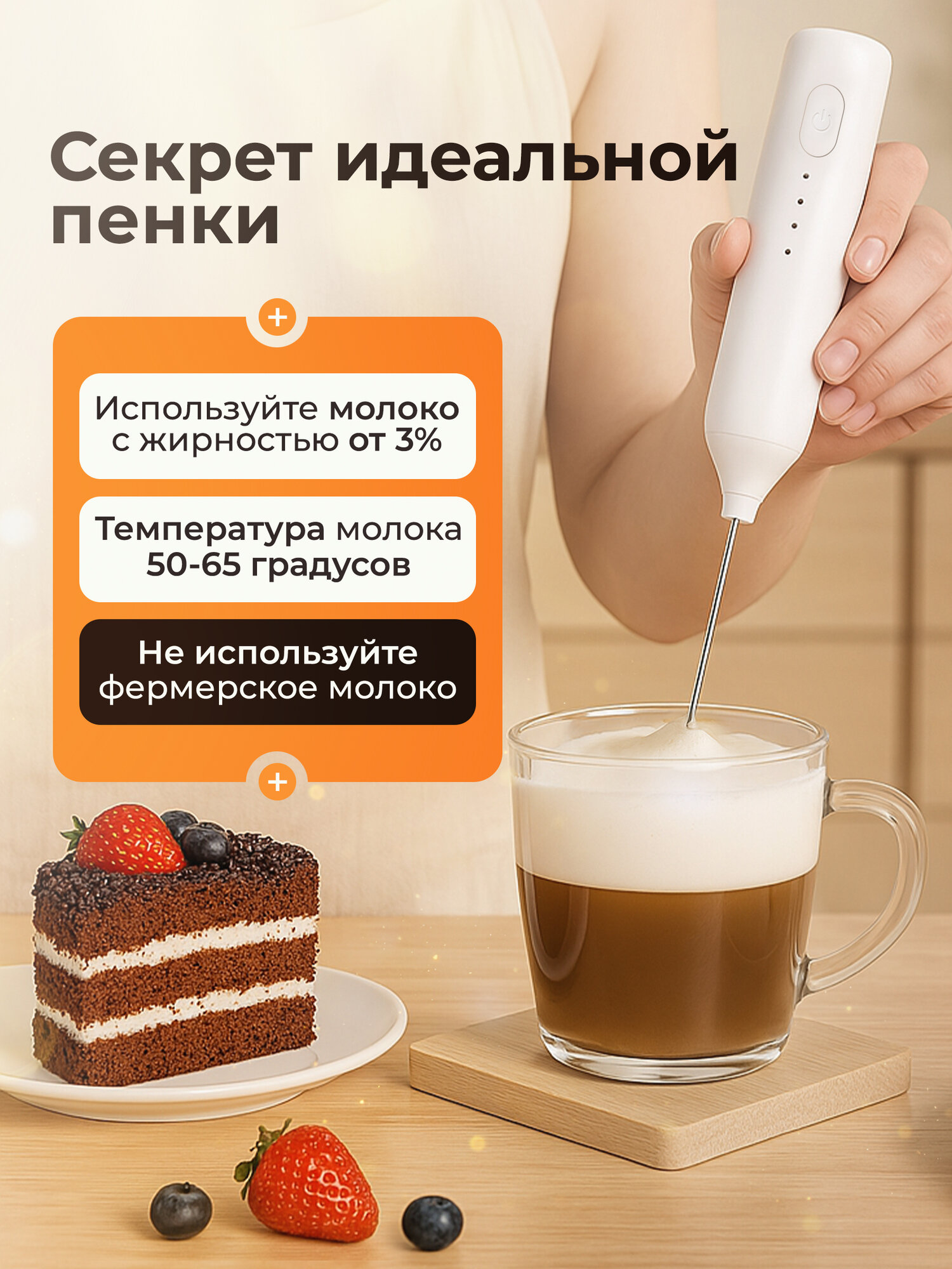 Капучинаторы Xiaomi Капучинатор электрический вспениватель для молока с двумя насадками