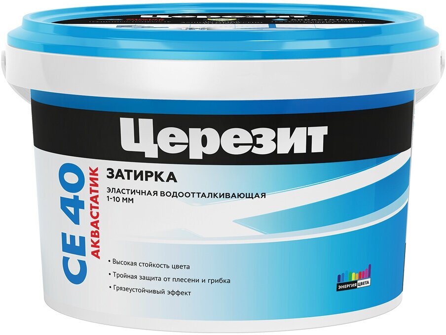 Затирка цементная Церезит CE 40 aquastatic 43 багамы бежевая 2 кг