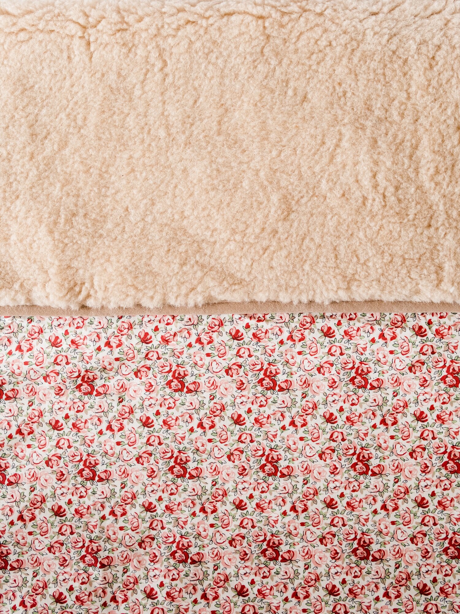 Одеяло теплое из шерсти Холти Классика "Цветочек" (красный) 140*205 - фотография № 9
