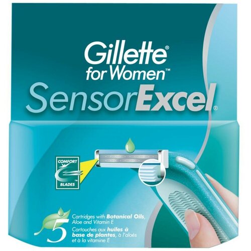 Сменные кассеты for Women Sensor Excel, 2 лезвия, 5 шт.