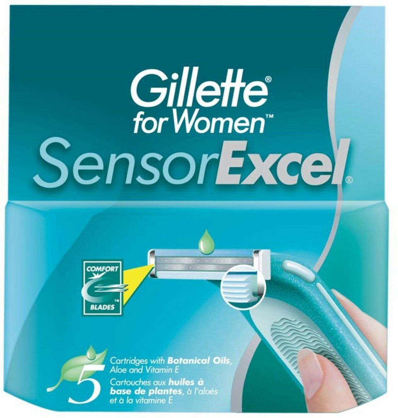 Сменные кассеты for Women Sensor Excel, 2 лезвия, 5 шт.