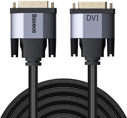 Кабель Baseus Enjoyment Series DVI Male To DVI Male bidirectional Adapter Cable 1m (CAKSX-Q0G) (dark gray)