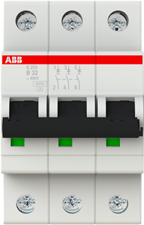 Автоматический выключатель ABB S203 B32 3П 6kA 2CDS253001R0325