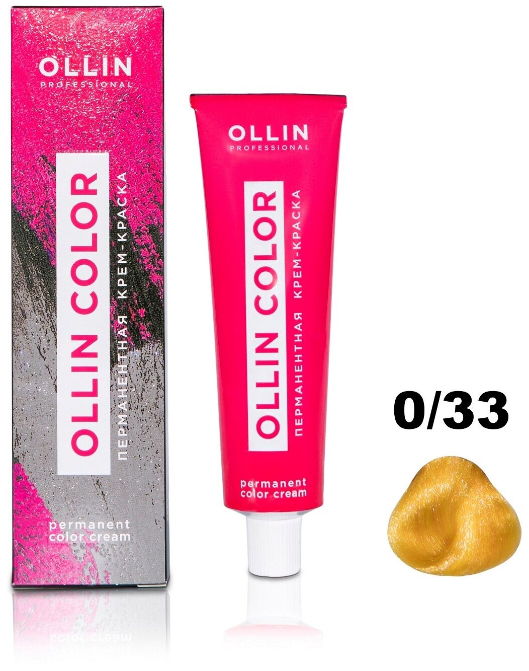 Крем-краска OLLIN COLOR для окрашивания волос OLLIN PROFESSIONAL 0/33 корректор желтый 100 мл
