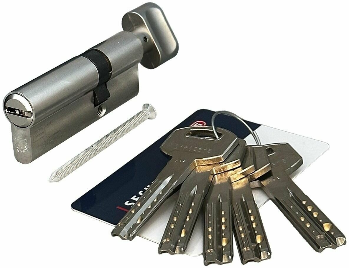 Европрофильный цилиндр ABUS D12R430 ключ/вертушка 50-40 (90 мм) NI (5 key)