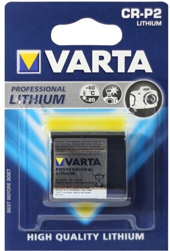 Батарейка CR-P2 6В литиевая Varta Professional (6204) в блистере 1шт.