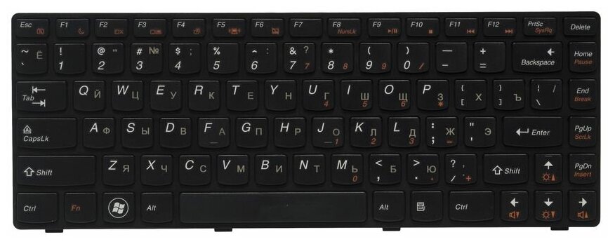 Клавиатура для ноутбуков Lenovo IdeaPad V470, B470 RU, Black
