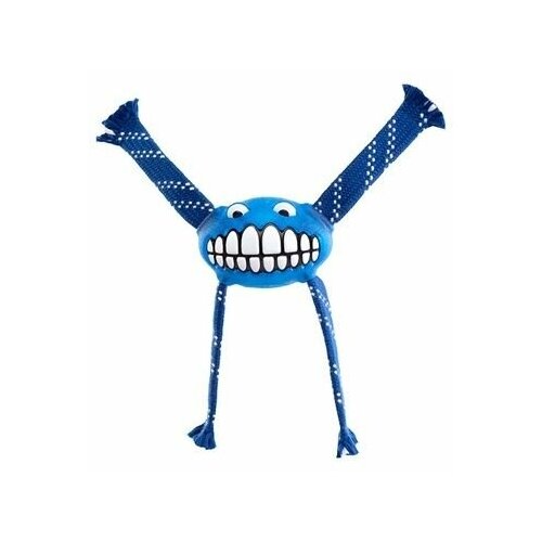 Rogz Игрушка с принтом зубы и пищалкой FLOSSY GRINZ средняя, синий Арт.47514. син