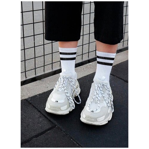 фото Носки длинные с полосой 2 пары бренд отсутствует