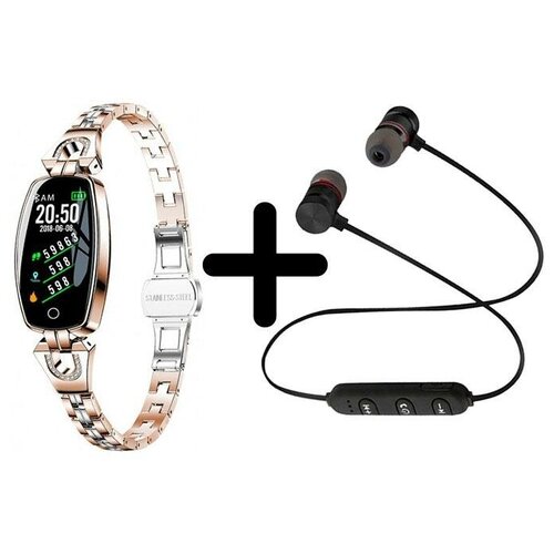 Умные часы BandRate Smart BRSH88GS-SET1 с беспроводными наушниками пройденным расстоянием мониторингом сна 814000₽