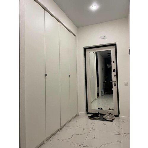 Дверь Вольда совместима со шкафами пакс / 25х229 см / Белый матовый цвет / Без петель / Без ручек / 1 шт.