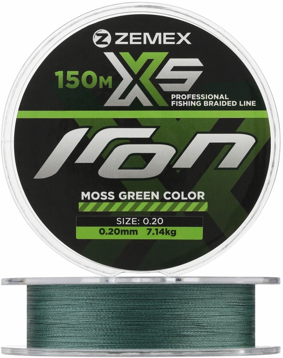 Шнур плетеный Zemex Iron X5 0,20мм 150м (moss green)