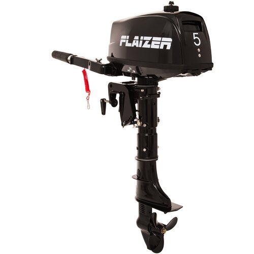 Лодочный мотор бензиновый двухтактный Flaizer FZ5HS 5 л. с. подвесной для надувной гребной лодки ПВХ