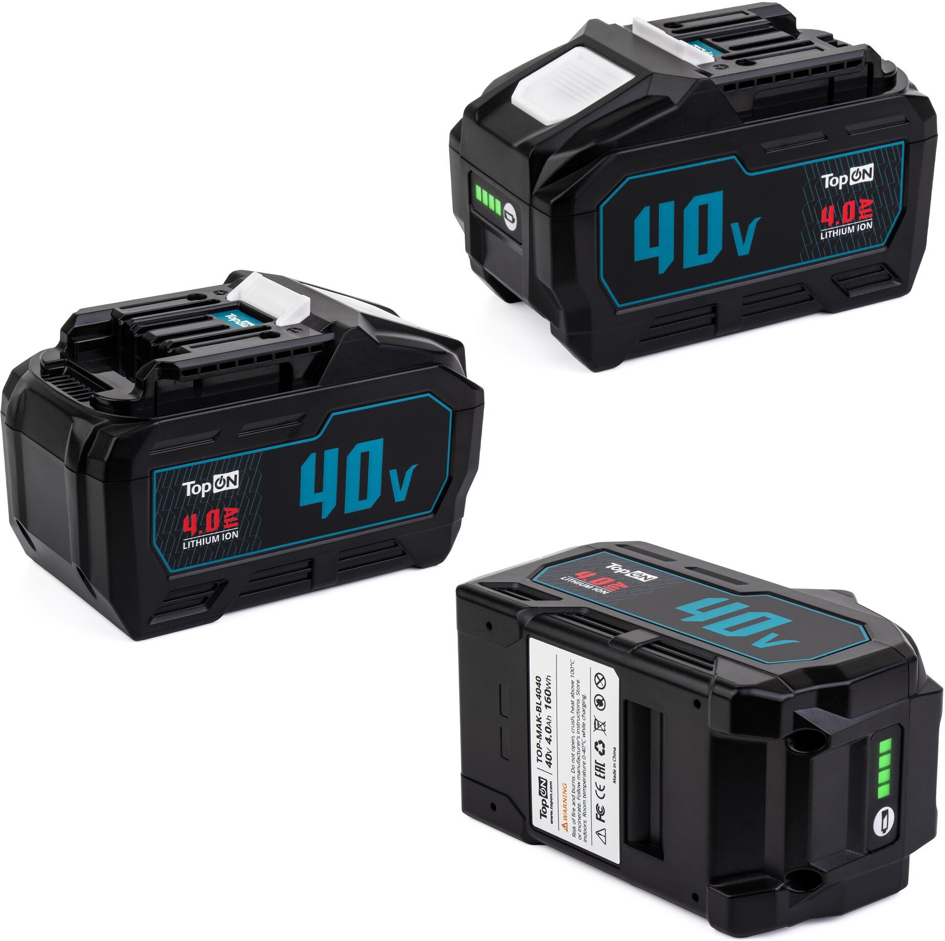 Аккумулятор для Makita BL4040F 40V 4.0Ah (Li-Ion) PN: Y2023