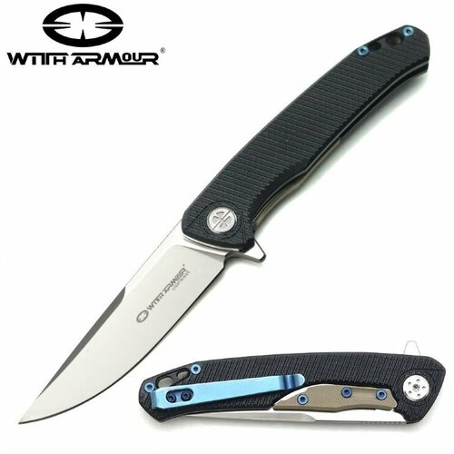 фото Складной нож with armour wa-091bkg flint, длина лезвия 8.3 см witharmour