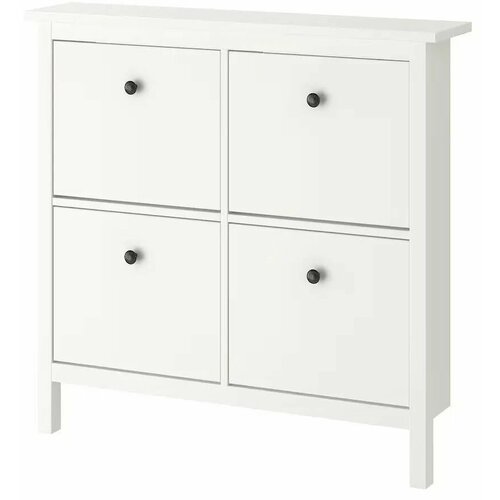 Обувница для прихожей закрытая белая Кантри (Hemnes) 04