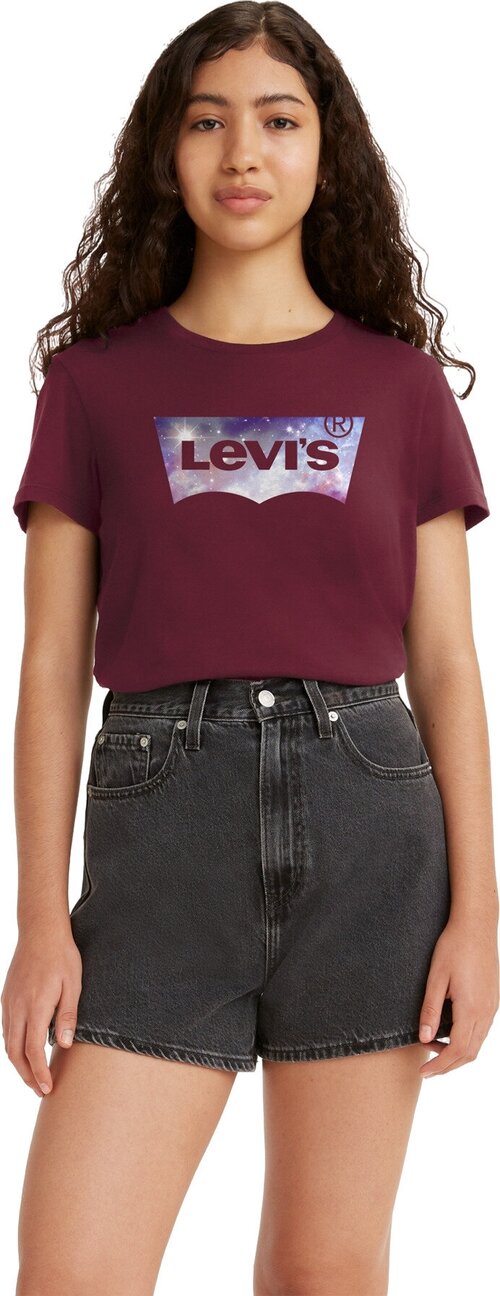 Футболка Levis, размер XS, бордовый