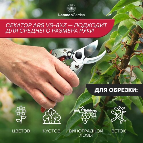 Секатор садовый профессиональный ARS VS-8XZ Япония