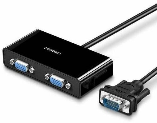 Сплиттер UGREEN (20918) 1*2 VGA splitter. Цвет: черный