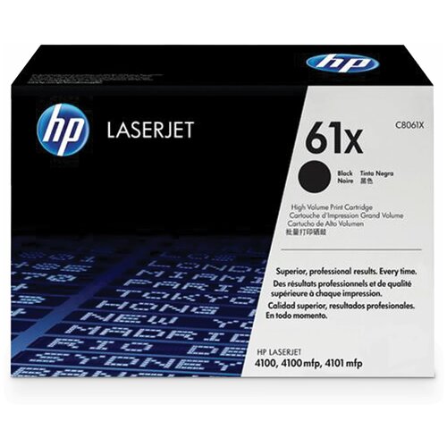 Картридж лазерный HP (C8061X) LaserJet 4100/4100N/4100DTN/4100mfp, черный, оригинальный, ресурс 10000 страниц, С8061X В комплекте: 1шт. картридж лазерный hp c8061x laserjet 4100 4100n 4100dtn 4100mfp черный оригинальный ресурс 10000 страниц