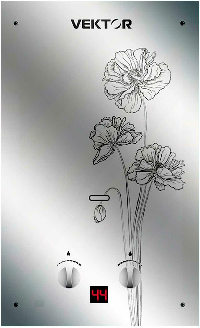 Водонагреватель проточный Vektor 10 G Черный цветок - фотография № 2