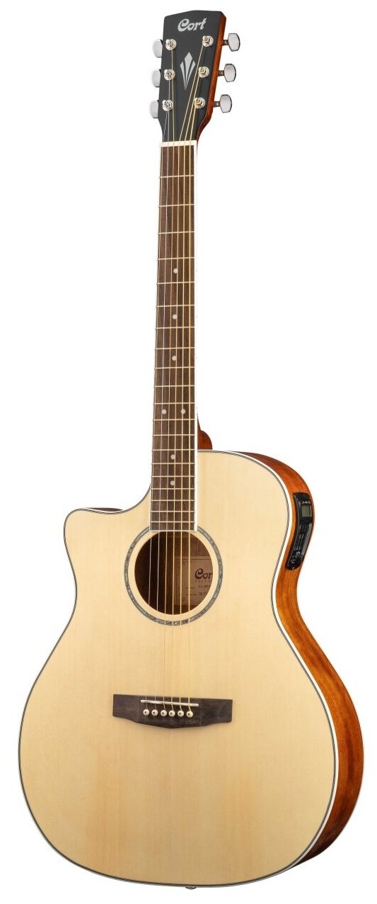 GA-MEDX-LH-OP Grand Regal Series Электро-акустическая гитара, с вырезом, леворукая, натуральный, Cort
