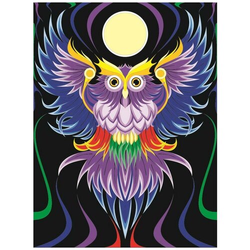 фото Набор для творчества lori картина по номерам "сова"