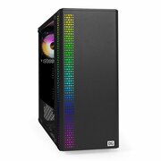 Корпус Miditower ExeGate Mistery Z4 Black ATX, без БП, 2*USB+1*USB3.0, HD аудио, черный, вент. 12 см с RGB подсветкой, пылевые фильтры, боковая панель - закаленное стекло