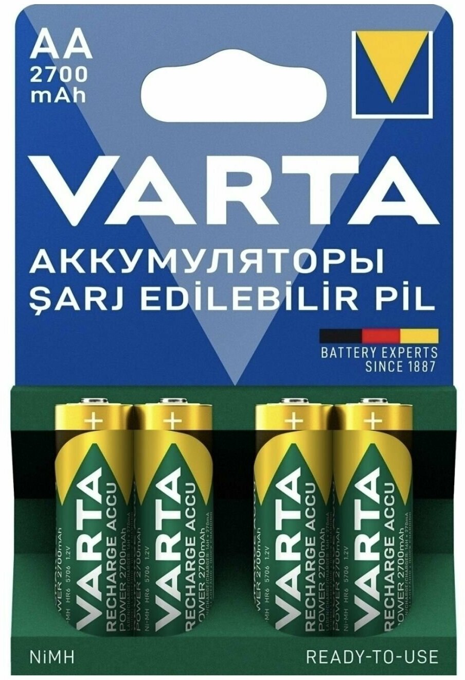 Аккумулятор Varta AA 2700mAh 1.2V 4шт d