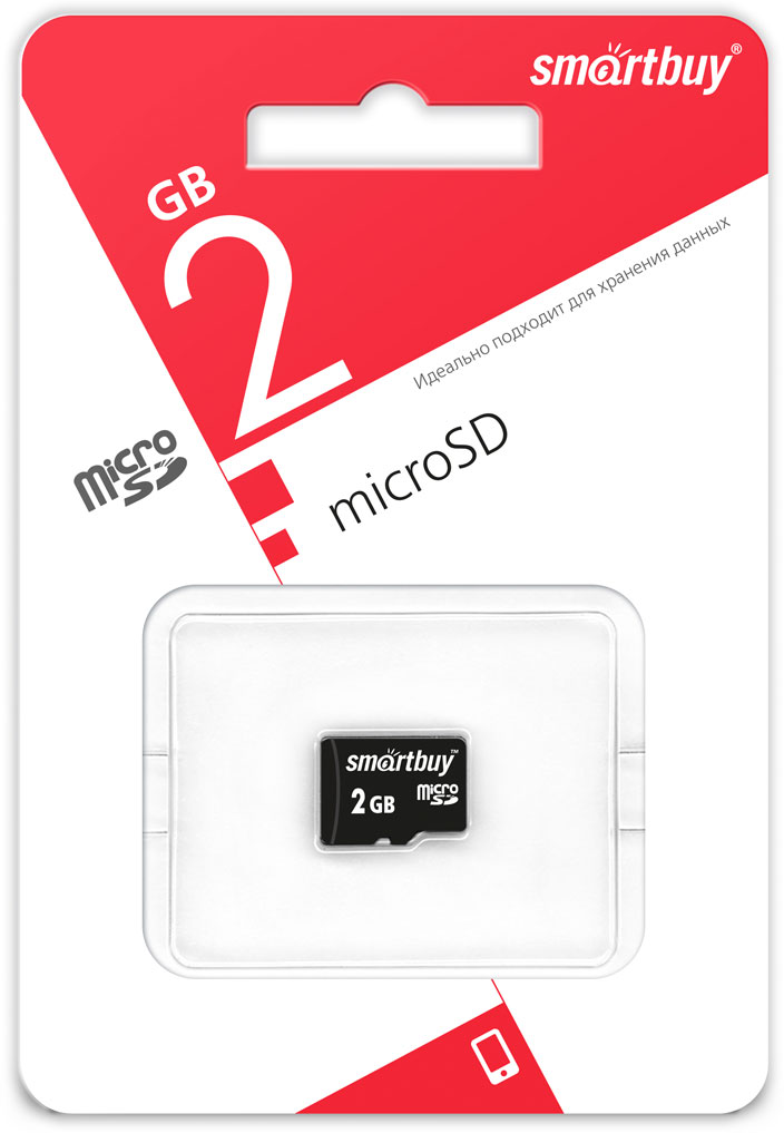 Карта памяти 2Gb MicroSD SmartBuy (SB2GBSD-00)