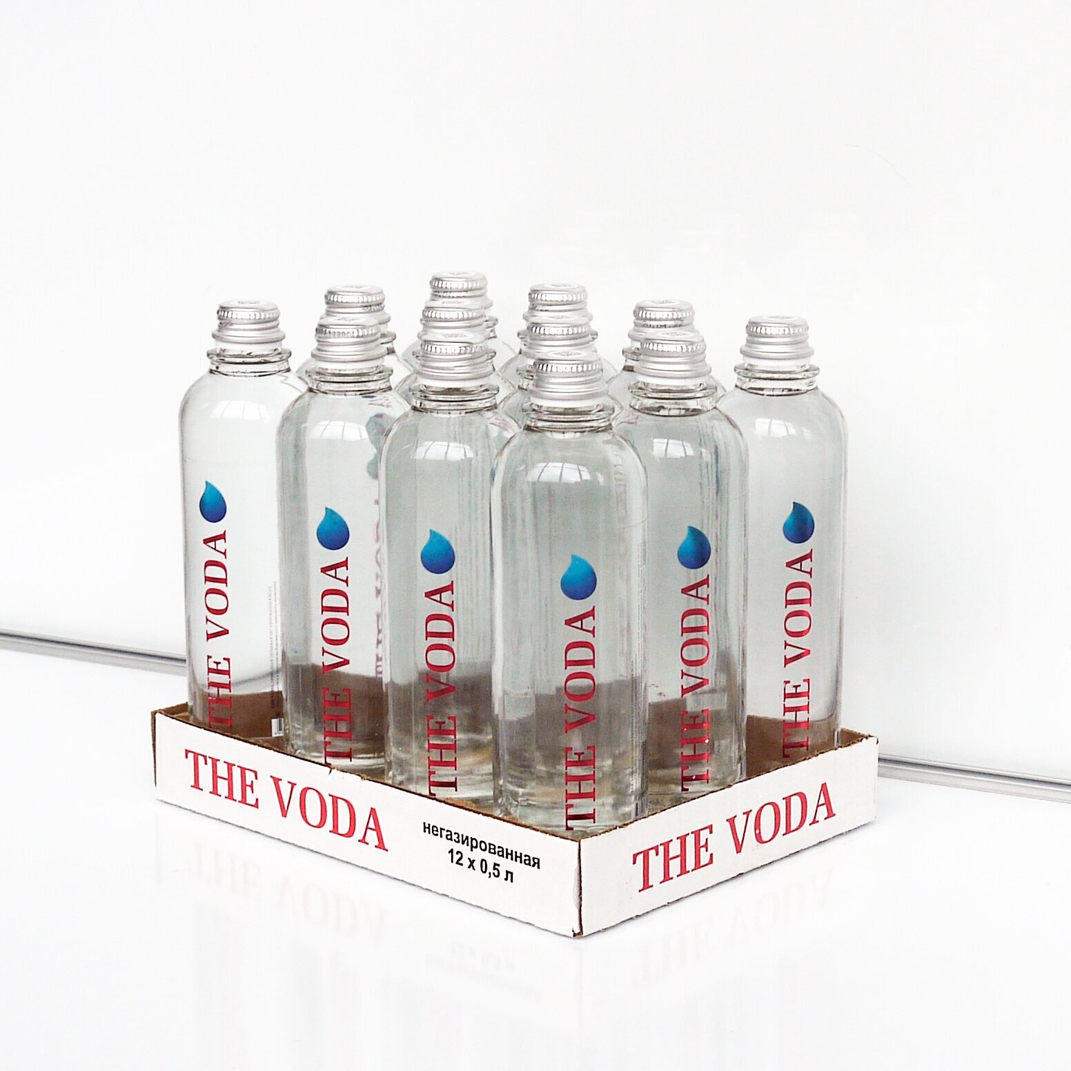 Вода природная питьевая THE VODA негазированная, стекло, 12 шт. по 0,5 л
