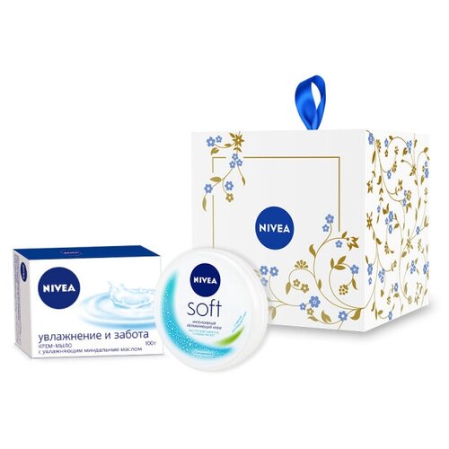 Подарочный набор NIVEA: Универсальный крем Soft + Крем-мыло 100 г