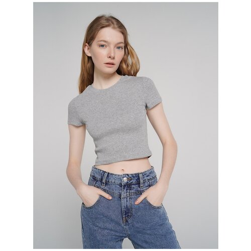 фото Футболка с кор.рукавом твое 82693 размер m, светло-серый меланж, women