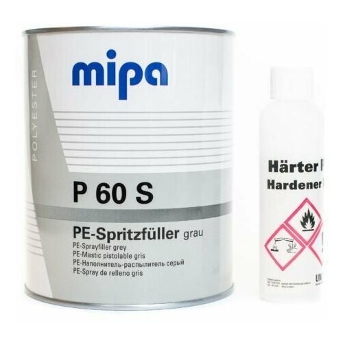 Шпатлёвка жидкая P60S MIPA 1л 1900₽