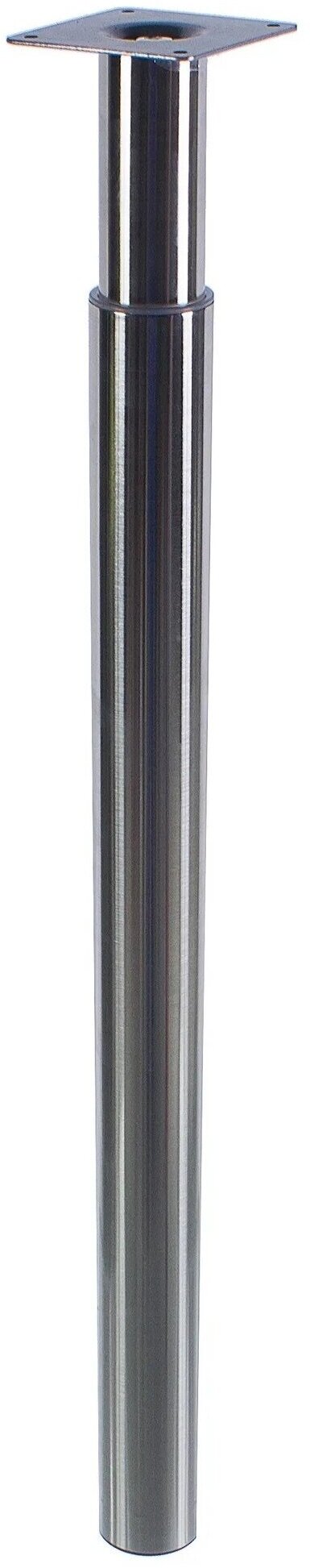 Опора-ножка телескопическая регулируемая 70-110 см стальная цвет никель для монтажа столешницы на удобной для вас высоте
