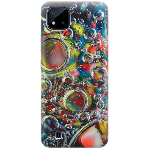 фото Ультратонкий силиконовый чехол-накладка для realme c20 / c11 (2021) с принтом "маленькие пузырьки" gosso