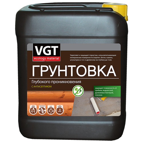 Грунтовка глубокого проникновения с антисептиком VGT ВД-АК-0301, 5 кг