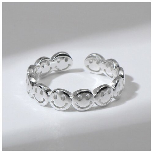кольцо тренд симбиоз цвет серебро безразмерное Кольцо, серебряный
