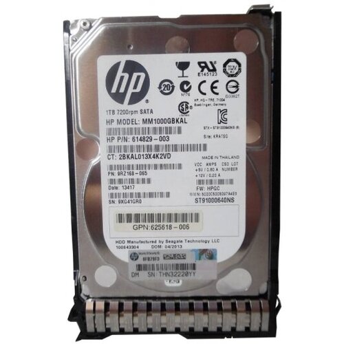 Жесткий диск HP 625618-006 1000GB 7200 SATAIII 25 HDD 2843000₽