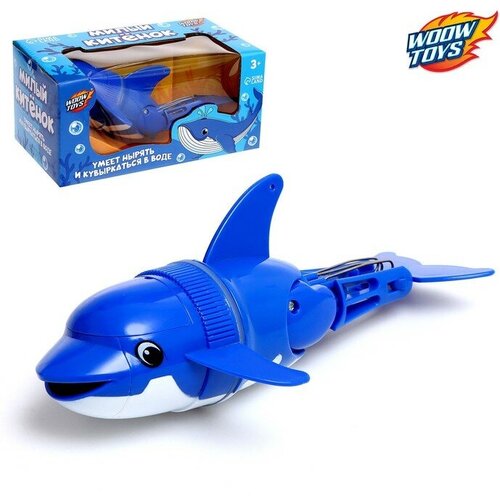 WOOW TOYS Милый китёнок, плавает в воде, работает от батареек, цвет синий woow toys милый китёнок плавает в воде работает от батареек цвет синий